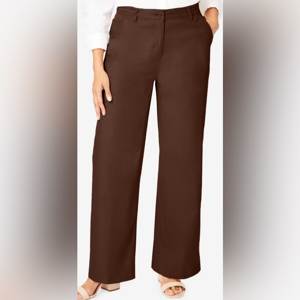 Brown Wide Leg Women's Pants